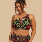 Biquíni Plus Size Ombro Único Cropped