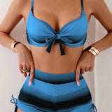 Conjunto Biquíni Degradê Push-Up Costa do Sol com Caleçon