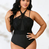 Maiô Plus Size Laço Contraste Brisa da Ilha