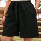 Shorts Plus Size Maré de Verão com Cinto