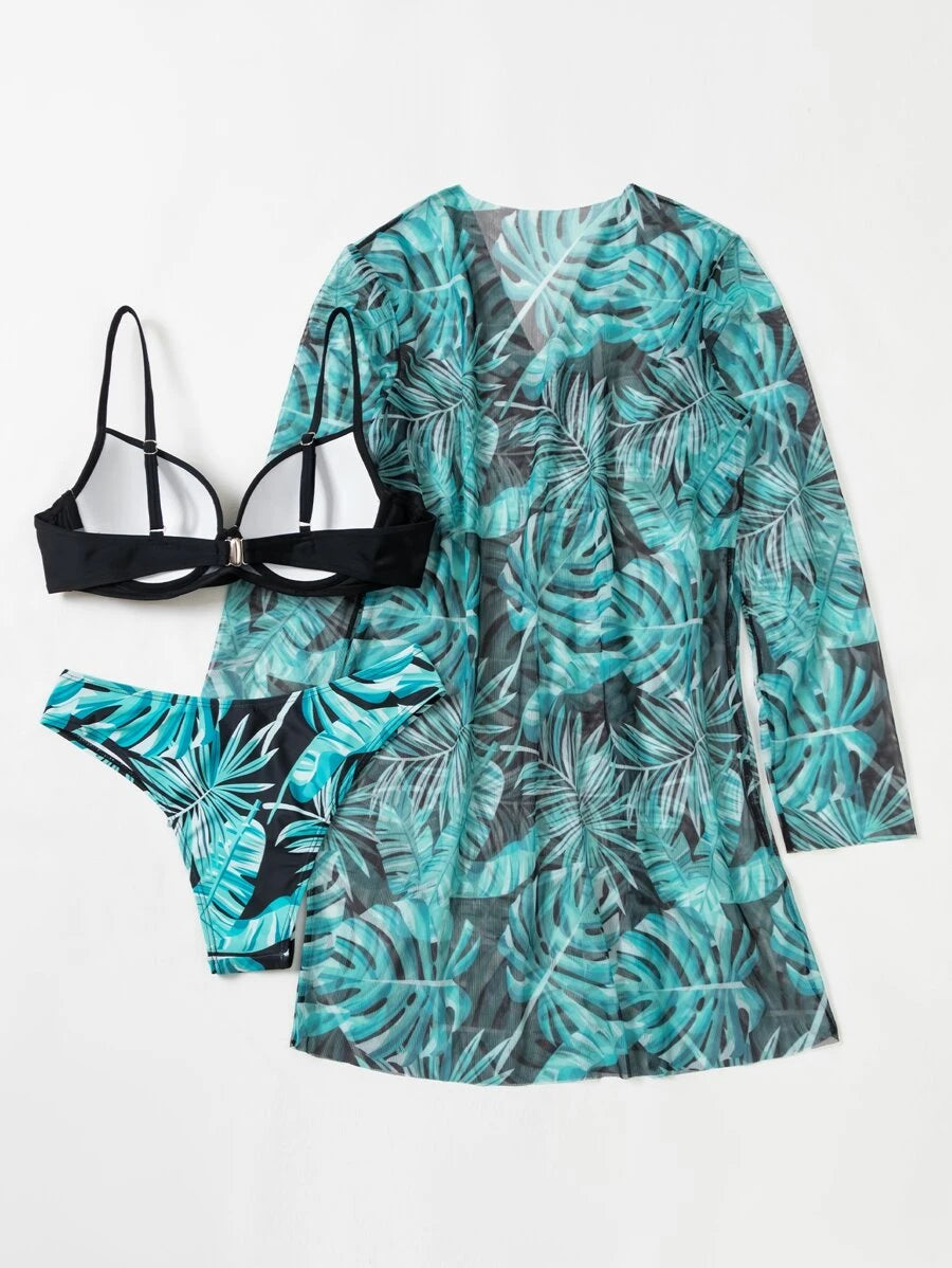 Conjunto Praia Tropical Garden 3 Peças