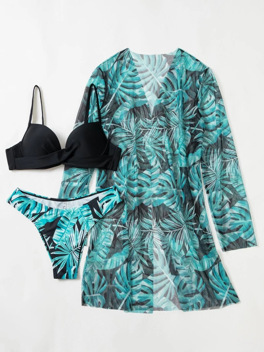 Conjunto Praia Tropical Garden 3 Peças