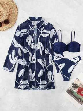 Conjunto Praia Amanhecer Tropical – 3 Peças