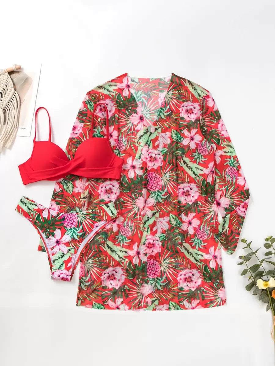 Conjunto Praia Tropical Garden 3 Peças