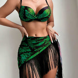 Conjunto Tropical Ibiza 3 Peças com Saída de Franja