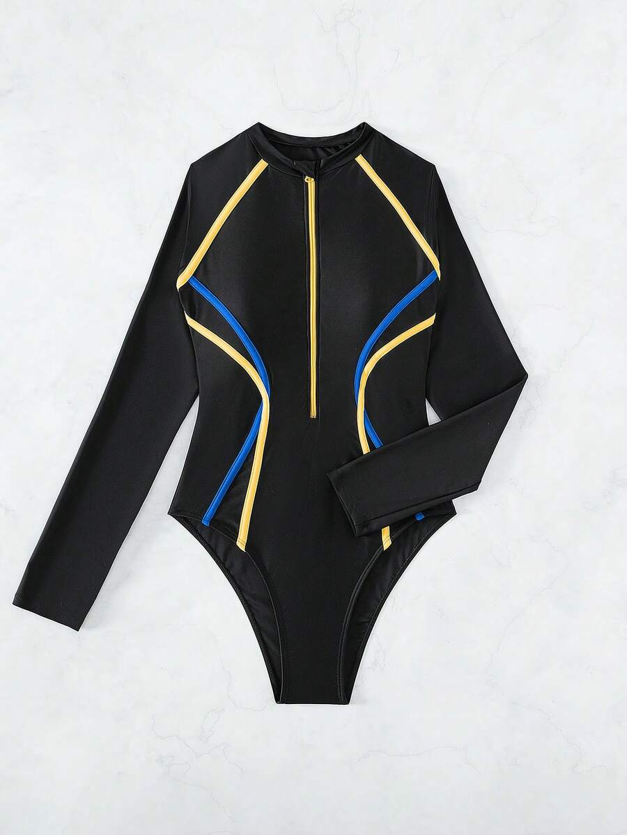 Maiô UV Performance Zíper Longo