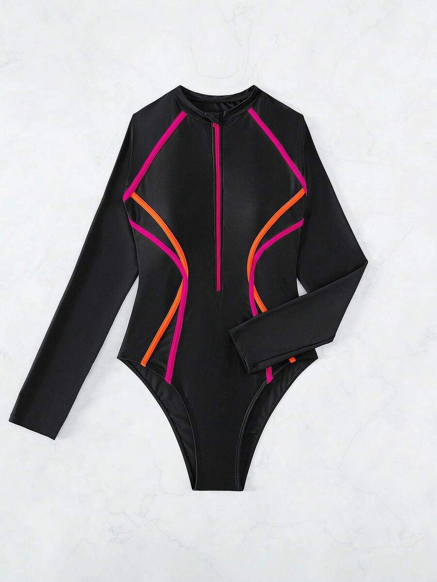 Maiô UV Performance Zíper Longo