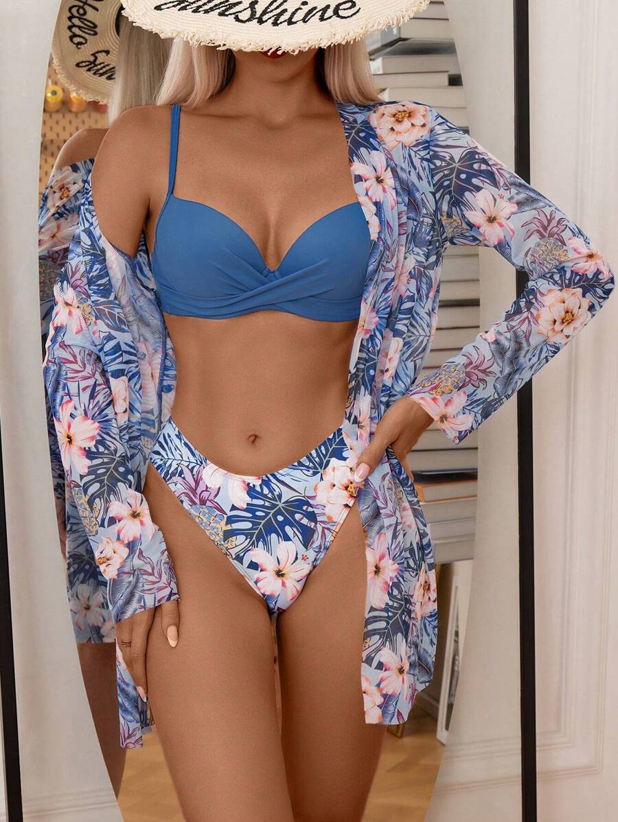 Conjunto Praia Tropical Garden 3 Peças