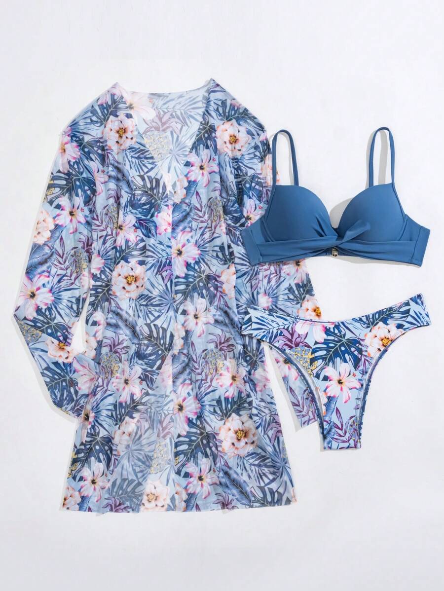Conjunto Praia Tropical Garden 3 Peças