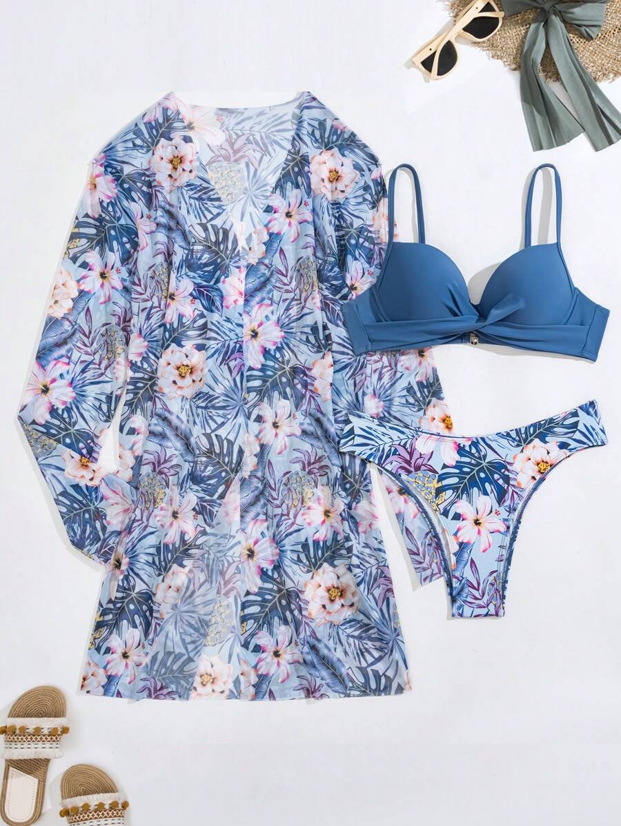 Conjunto Praia Tropical Garden 3 Peças
