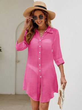 Saída de Praia Camisa Solar Linho