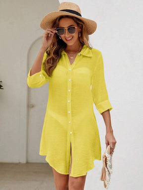 Saída de Praia Camisa Solar Linho