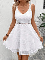 Vestido Curto Renda Solar Branca