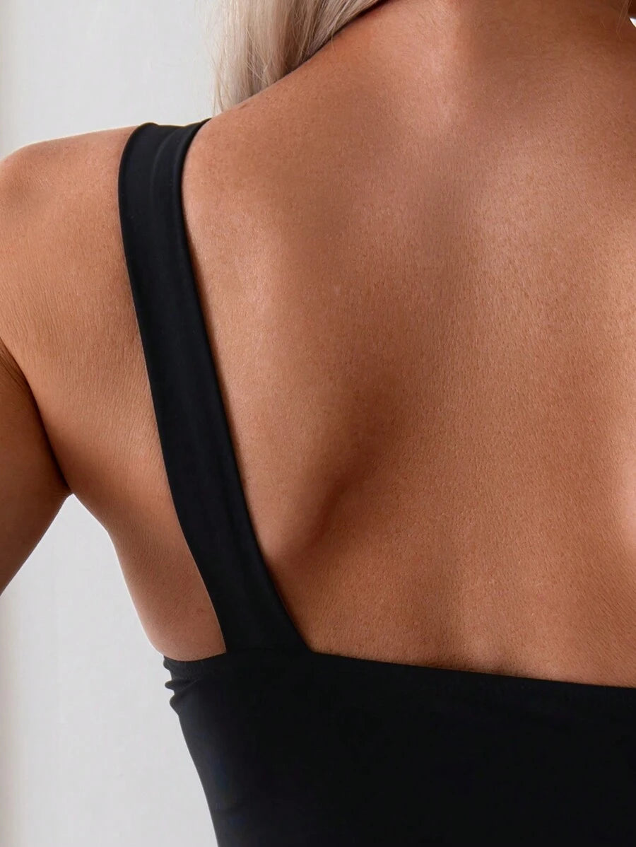 Maiô Elegance One Shoulder Dourado