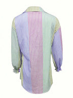 Saída de Praia Camisa Rainbow Stripes