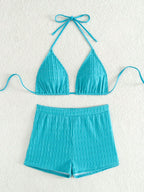 Biquíni Triângulo Caleçon Frente Única Cintura Alta
