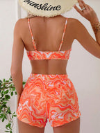 Conjunto Praia Psicodélico Solar – 3 Peças