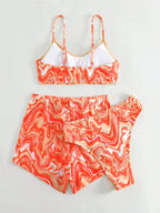 Conjunto Praia Psicodélico Solar – 3 Peças