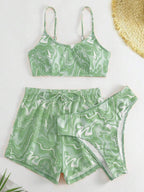 Conjunto Praia Psicodélico Solar – 3 Peças
