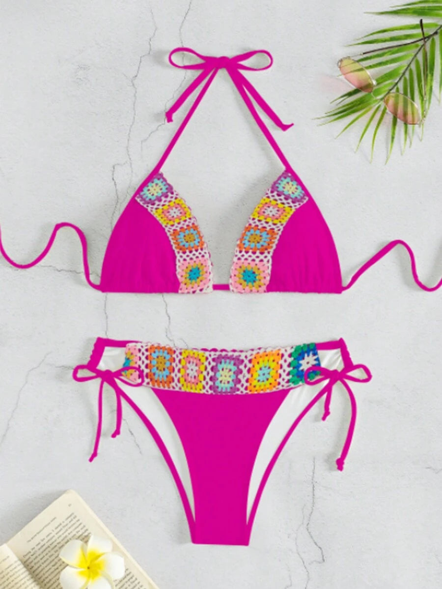 Biquíni Artesanal Crochê Solar