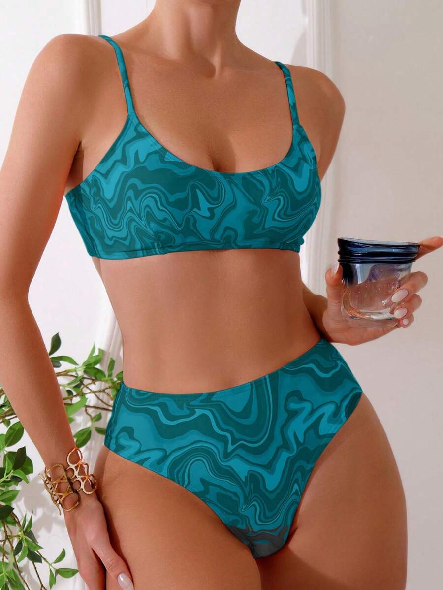 Conjunto Praia Psicodélico Solar – 3 Peças