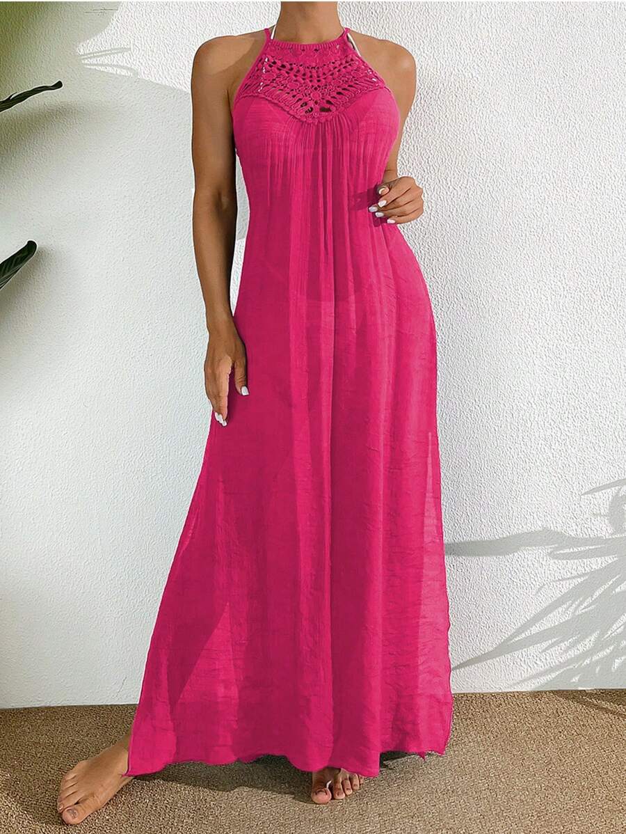 Saída de Praia Boho Trançado Marfim