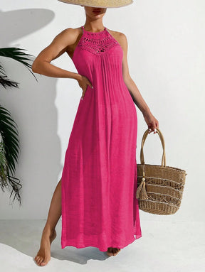 Saída de Praia Boho Trançado Marfim