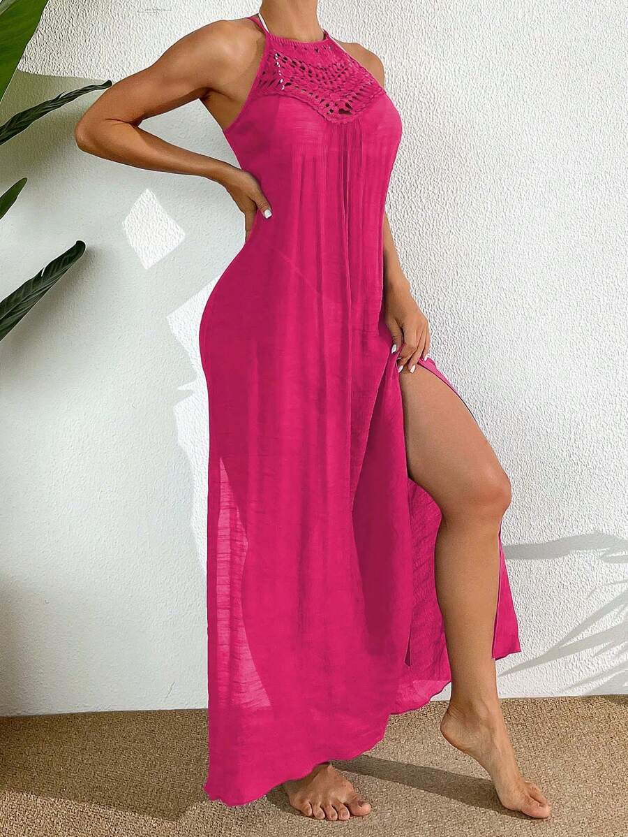 Saída de Praia Boho Trançado Marfim