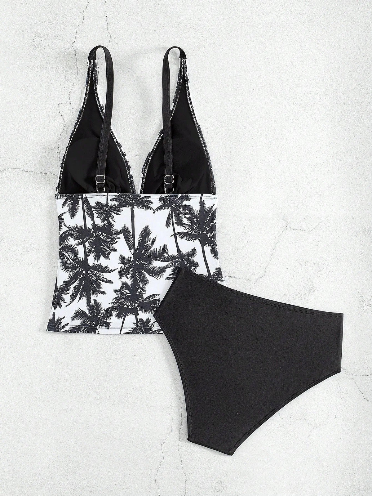 Tankini Decote V Recorte Vazado Bojo Triângulo