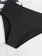 Tankini Decote V Recorte Vazado Bojo Triângulo