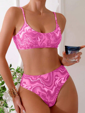 Conjunto Praia Psicodélico Solar – 3 Peças