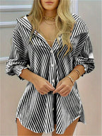 Saída de Praia Camisa Rainbow Stripes