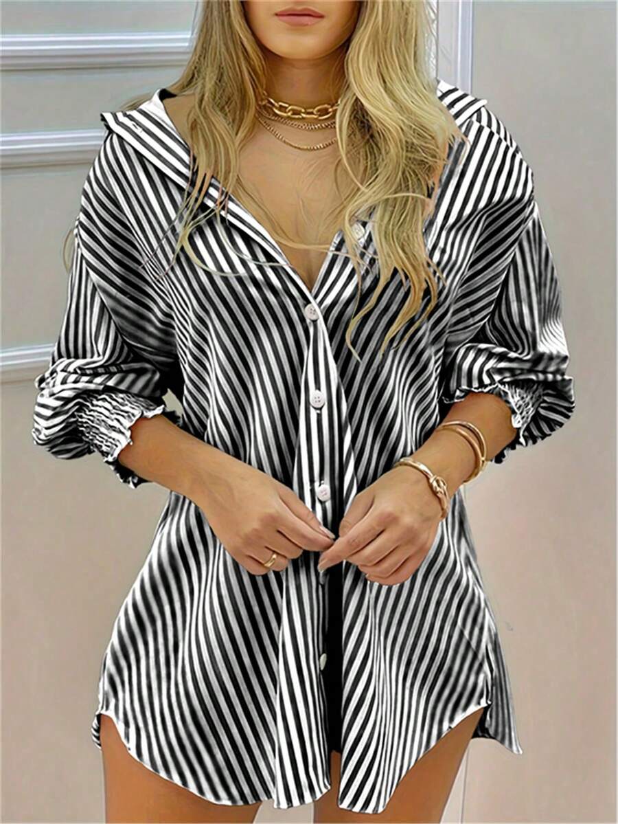 Saída de Praia Camisa Rainbow Stripes