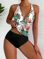 Tankini Decote V Recorte Vazado Bojo Triângulo