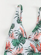 Tankini Decote V Recorte Vazado Bojo Triângulo