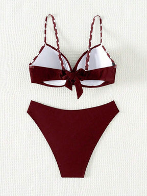 Biquíni Cintura Alta Listrado Navy Chic