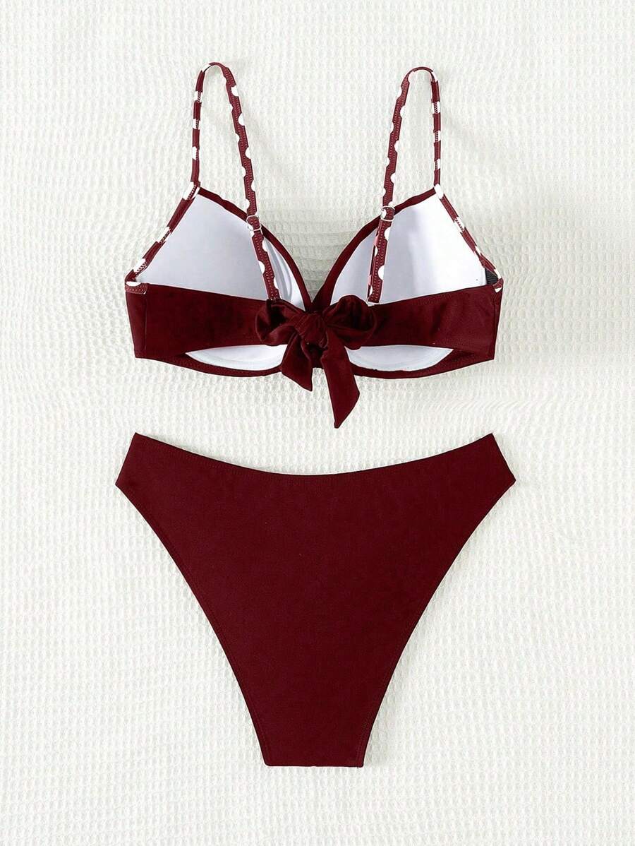 Biquíni Cintura Alta Listrado Navy Chic