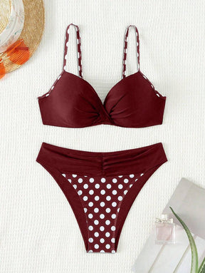 Biquíni Cintura Alta Listrado Navy Chic