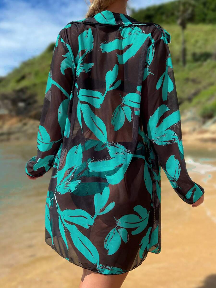 Conjunto Praia Amanhecer Tropical – 3 Peças
