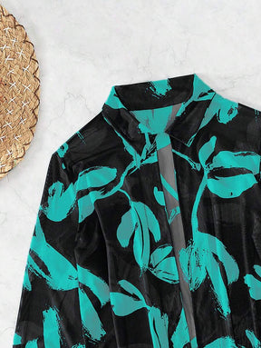 Conjunto Praia Amanhecer Tropical – 3 Peças