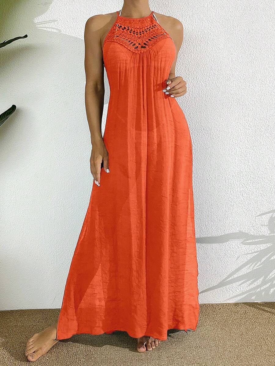 Saída de Praia Boho Trançado Marfim