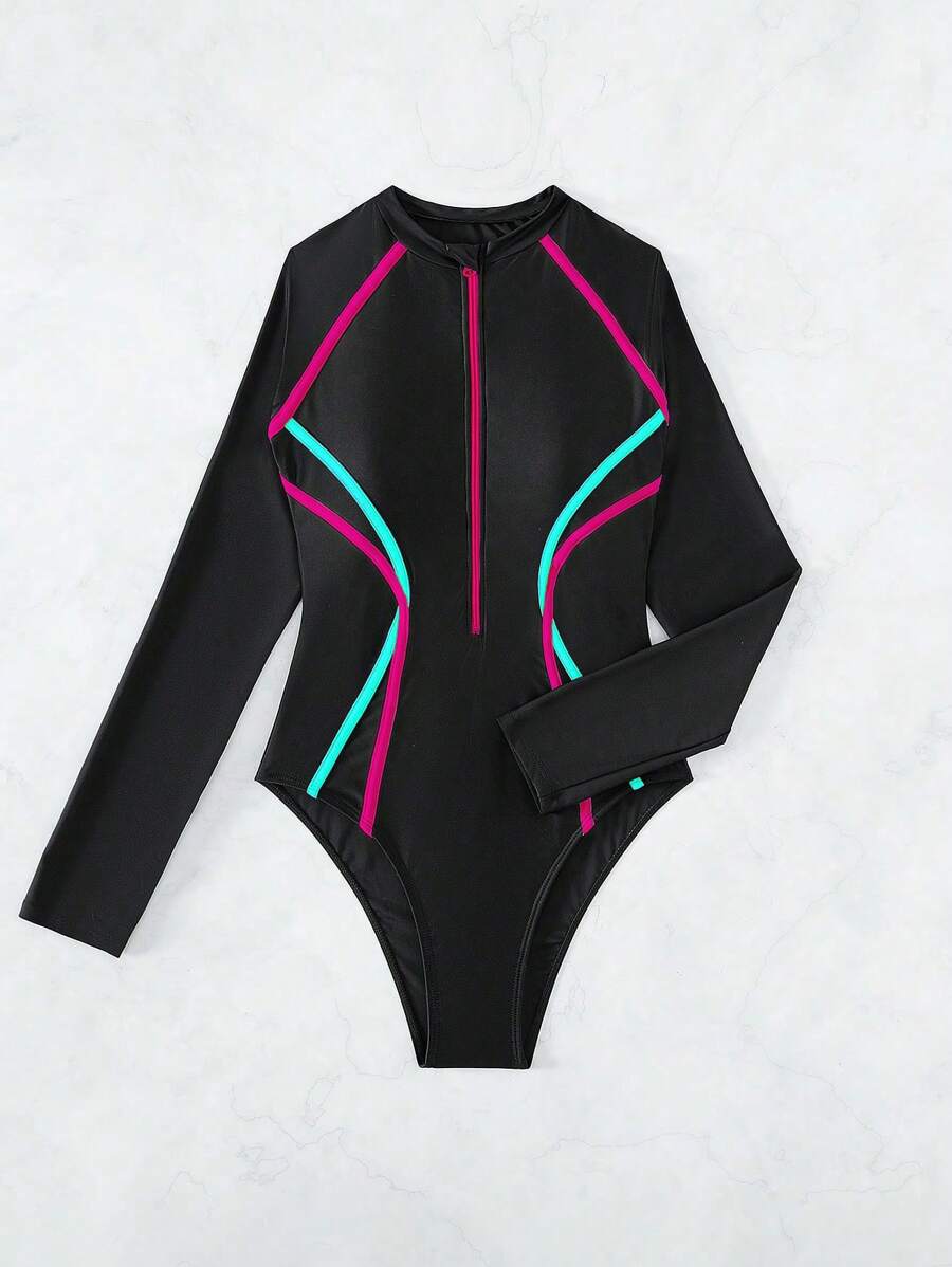 Maiô UV Performance Zíper Longo