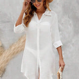Saída de Praia Camisa Solar Linho
