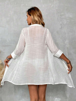 Saída de Praia Camisa Solar Linho