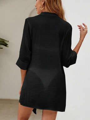 Saída de Praia Camisa Solar Linho