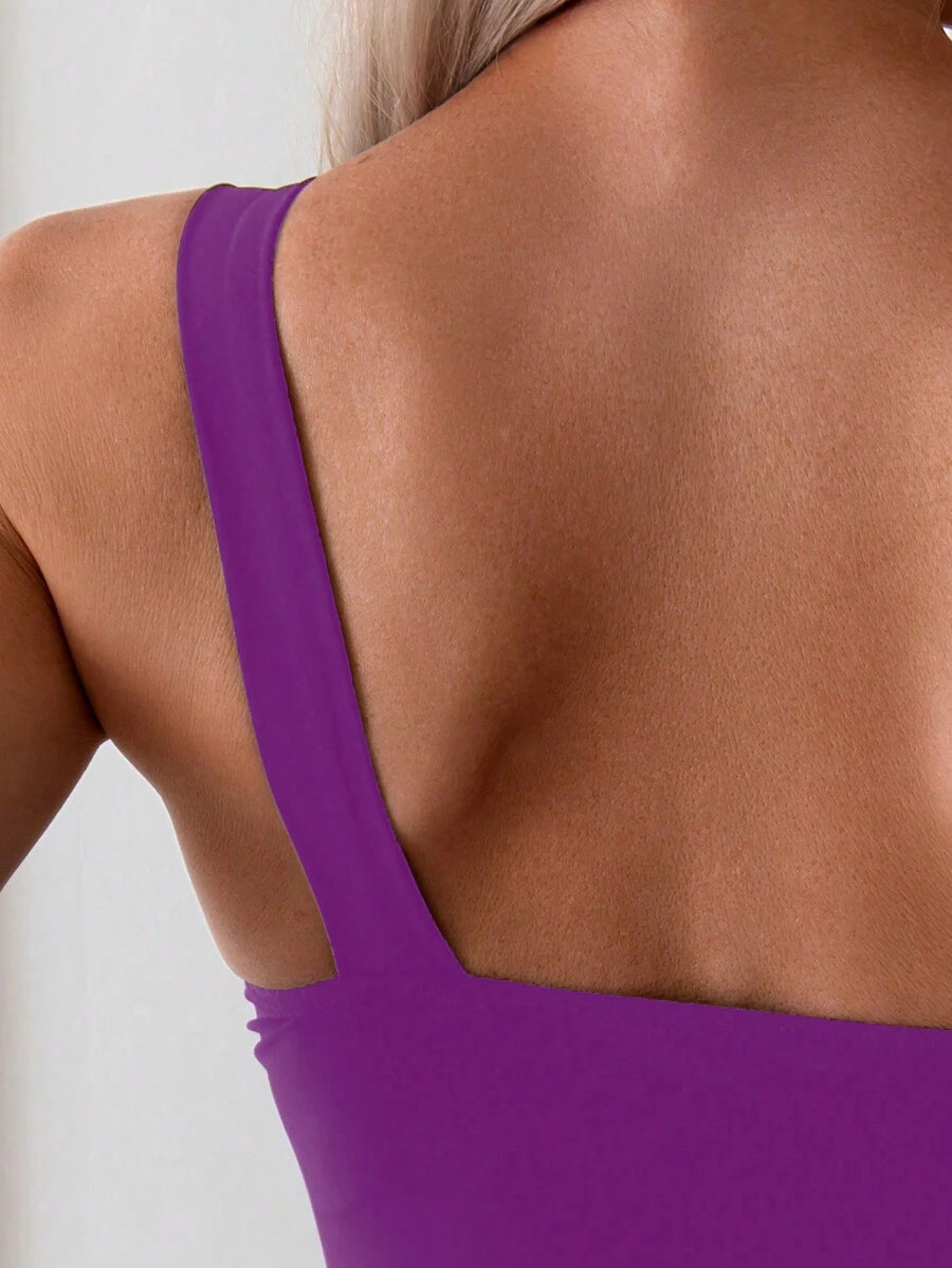 Maiô Elegance One Shoulder Dourado