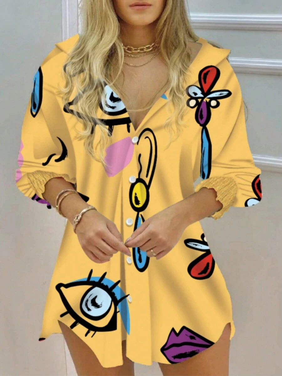 Saída de Praia Camisa Rainbow Stripes