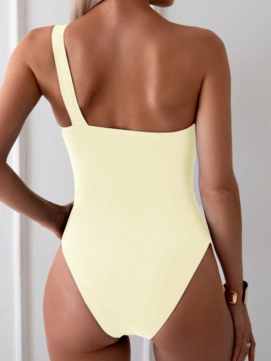 Maiô Elegance One Shoulder Dourado