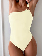 Maiô Elegance One Shoulder Dourado