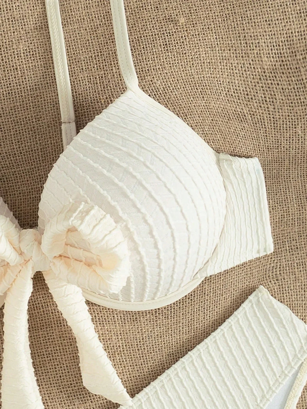 Biquíni Push-Up Sem Copo Nó Frontal Cintura Alta